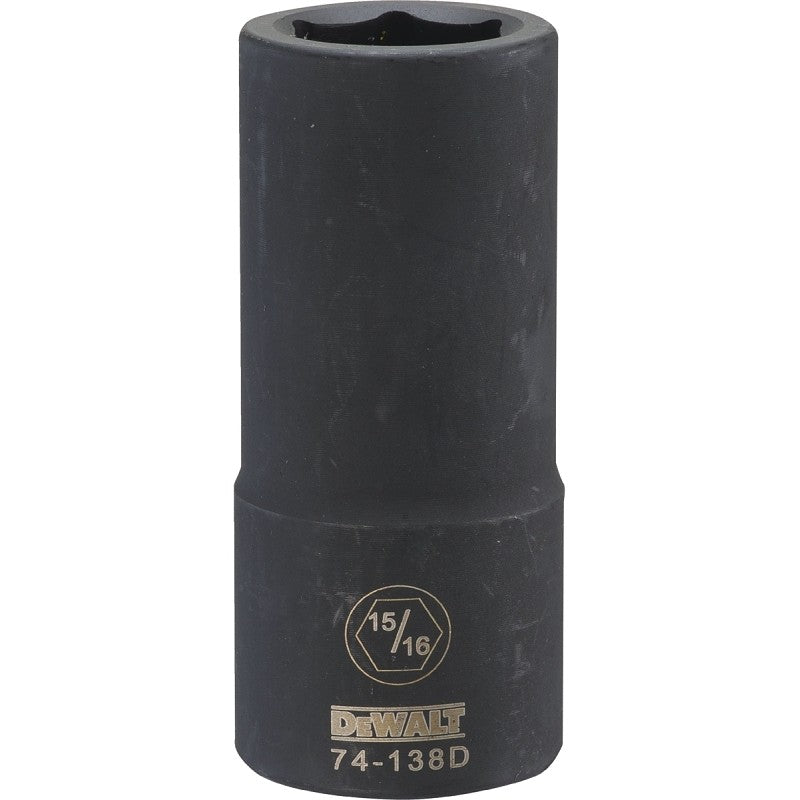 DEWALT DWMT74138OSP Impact Socket, 15/16 in Socket, 1-1/32 in D Socket, 3/4 in Drive, 6-Point, CR-440 Steel