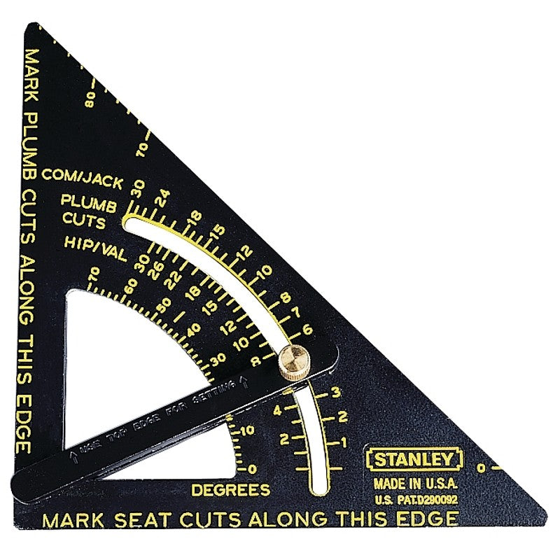 STANLEY Quick Square Series 46-053 Layout Tool, Aluminum, 6-3/4 in L