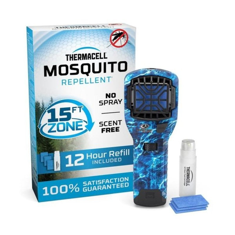 Thermacell MR300MO Portable Mosquito Repeller, 12 hr Refill, 15 ft Coverage Area, Mossy Oak Housing