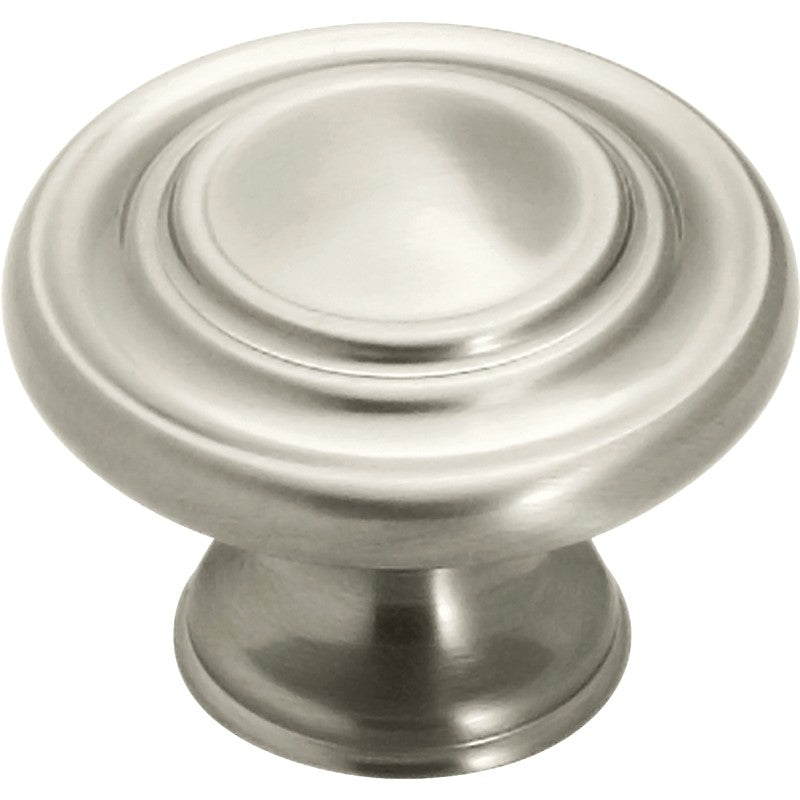 Amerock BP15862G10 Cabinet Knob, 1-5/16 in Projection, Inspiration, 1-3/4 in, Zinc, Satin Nickel