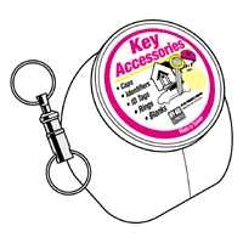 Hy-Ko KT117 Key Ring, 3 in OD Dimensions, 2-Ring, Pull-Apart (Pack of 75)