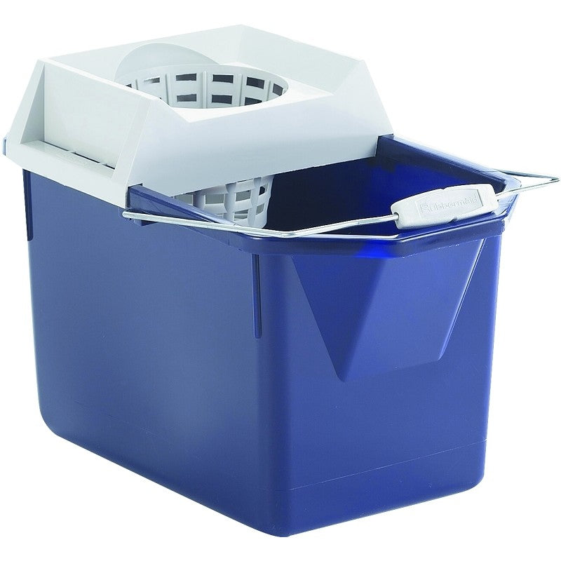 Rubbermaid FG619400 STL Pail and Mop Strainer Combination, 15 qt Capacity, Pails and Funnel, HDPE Bucket/Pail
