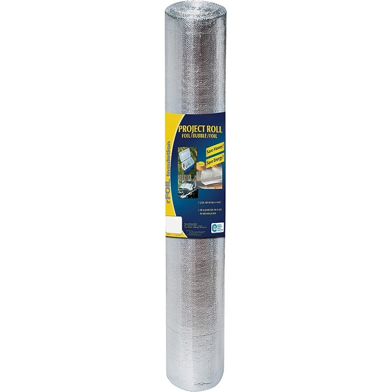 Innovative Energy ASII48X10 Insulation Roll, 10 ft L, 48 in W, 5/16 in Thick, 40 sq-ft Coverage Area, Aluminum/Metalized Polyethylene