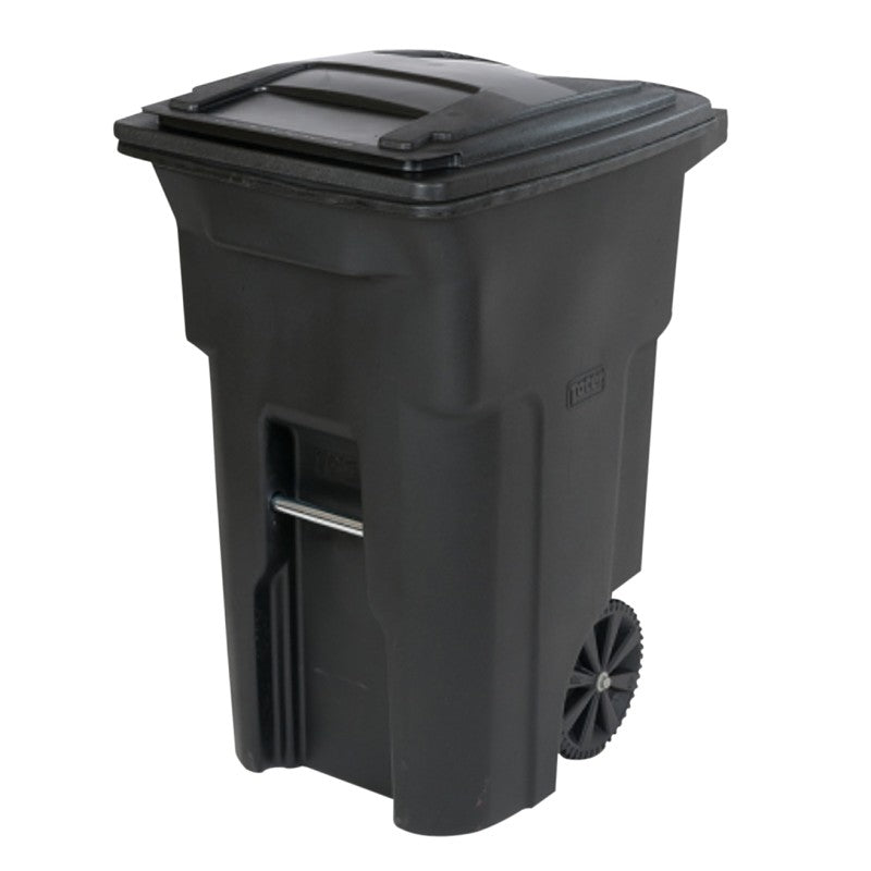 Toter 79264-R2200 Trash Can, 64 gal Capacity, Polyethylene, Black, Lid Closure