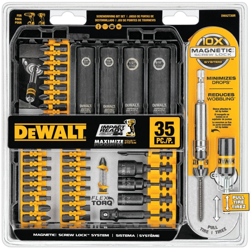 DEWALT DWA2T35IR Screwdriver Bit Set, Steel, Includes: (11) 1 in Philips Impact READY Bits