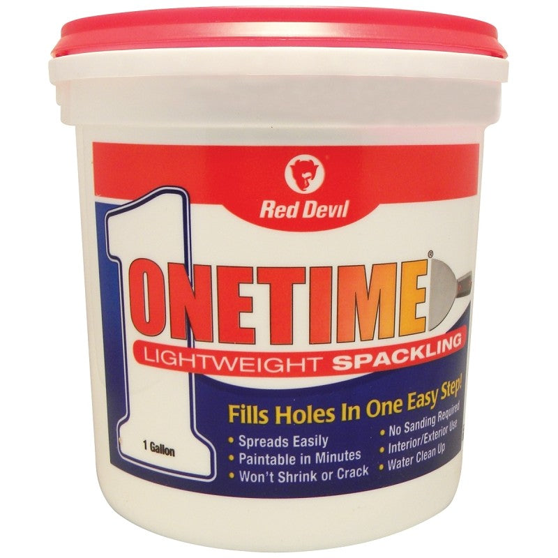 Red Devil 0541 Spackling Compound White, White, 1 gal Tub