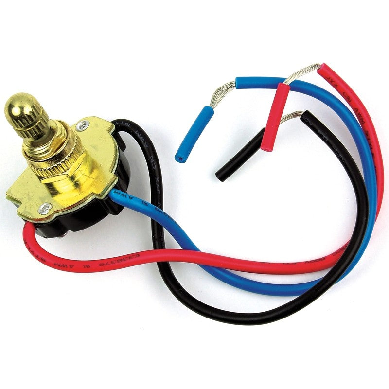 Jandorf 61215 Double Circuit Rotary Switch, 3 A, Brass