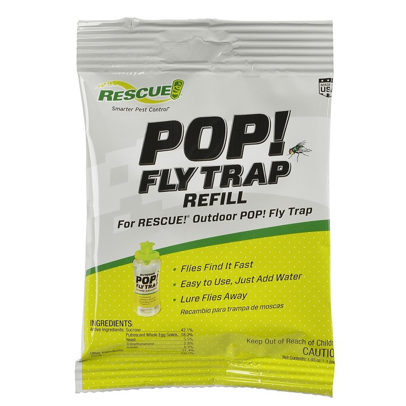 Rescue POP! PFTA-DB12 Fly Trap, Solid, Musty, 1.45 oz, Refill Pack