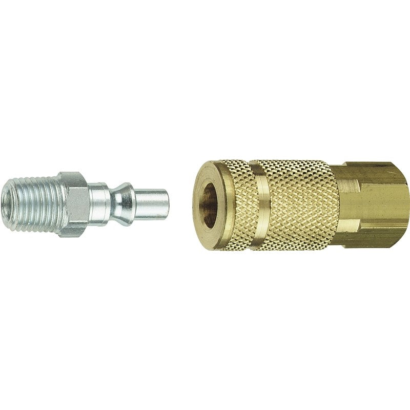 Tru-Flate 13-301 Coupler and Plug Set, A-Style, 1/4 in