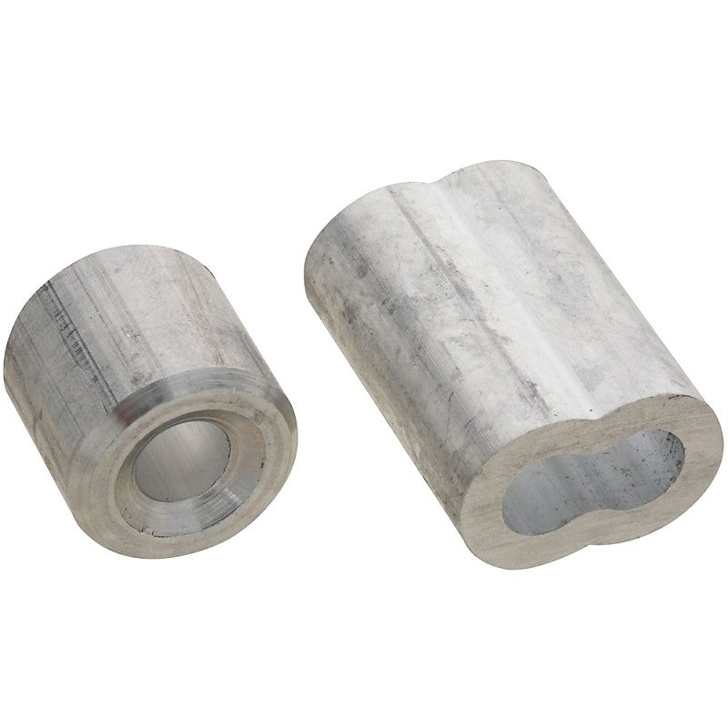 National Hardware SPB3231 Series N830-355 Ferrule and Stop, 1/4 in Dia Cable, Aluminum