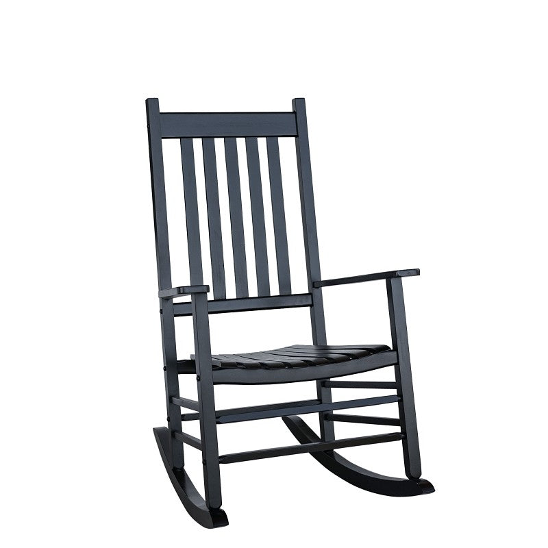 Seasonal Trends KN-28B Rocker Chair, 27.25 in OAW, 34 in OAD, 45.75 in OAH, Indonesian Hardwood, Black