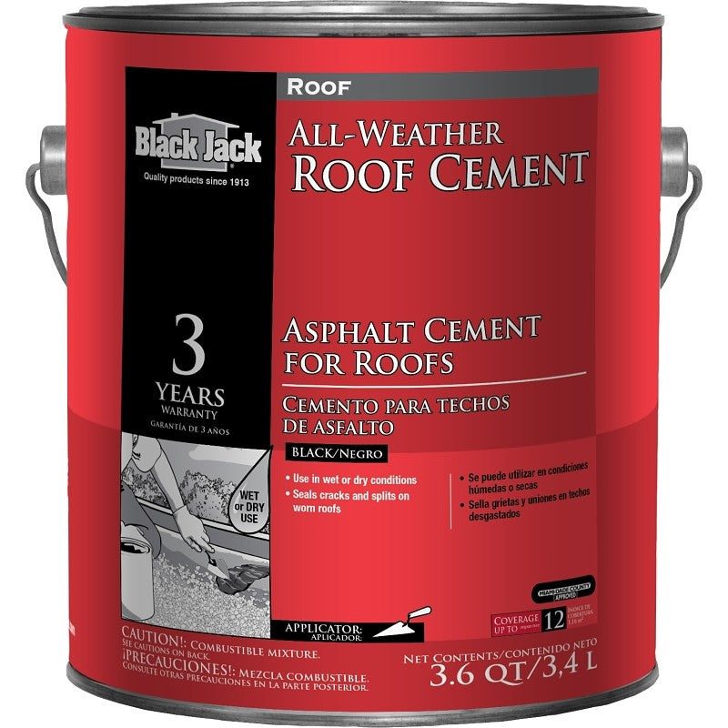 Gardner WET-R-DRI Series 0371-GA Roof Patch, Black, Liquid, 1 gal (Pack of 6)