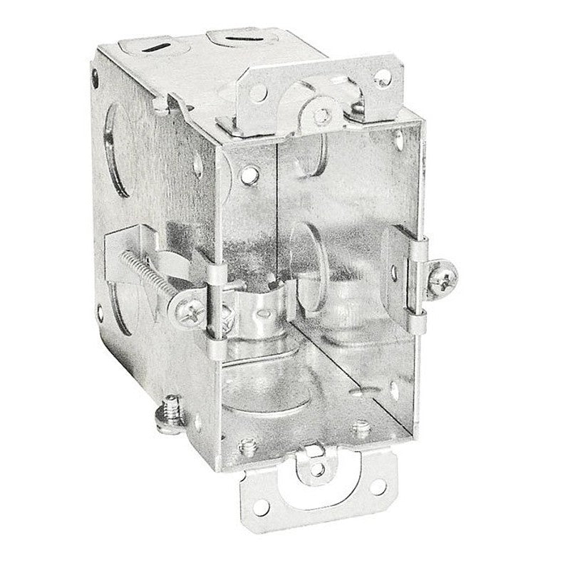 Southwire G601-OWR-UPC Switch Box, 1-Gang, 5-Knockout, 1/2 in Knockout, Steel, Silver, Galvanized