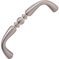 Traditional Classic 3 Inch Center Ring Design Cabinet Pull Brushed
