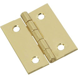 Shutter Hinges 1-1/2 By 1-1/4 Inch Brass Finish Steel 2 Pack