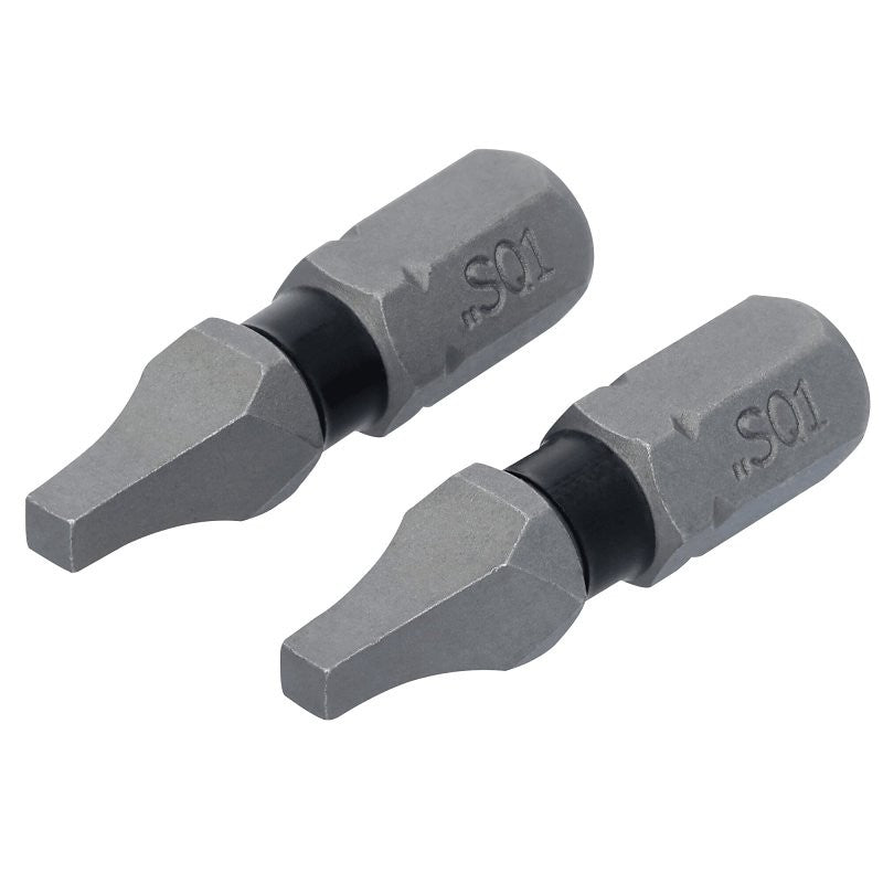 DEWALT TOUGHGRIP DWAF1SQ1TG2 Screwdriver Bit, #1 Drive, Square Drive, 1/4 in Shank, Hex Shank, 1 in L, Steel