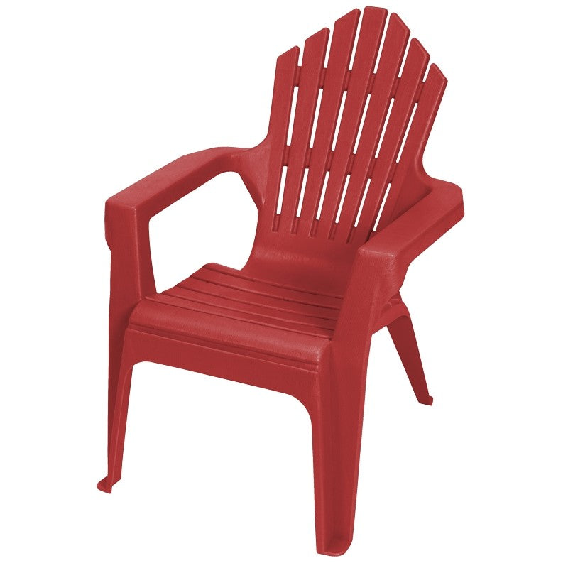 Gracious Living Kiddie Adirondack 11358-20PDQ Adirondack Chair, Resin Seat, Resin Frame, Red Explosion Frame