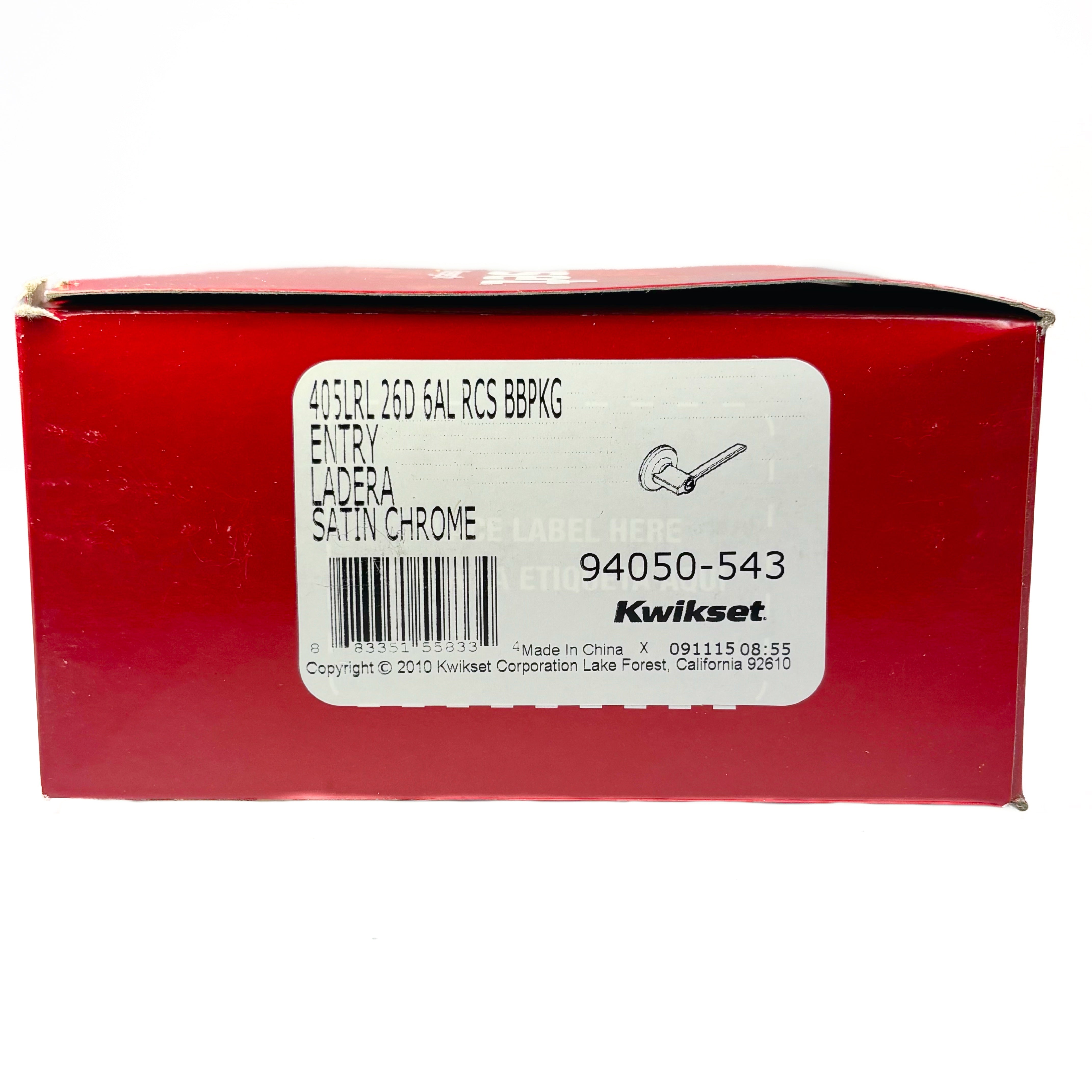 Keyed Entry Leverset Satin Chrome Keyed Differently (POS)
