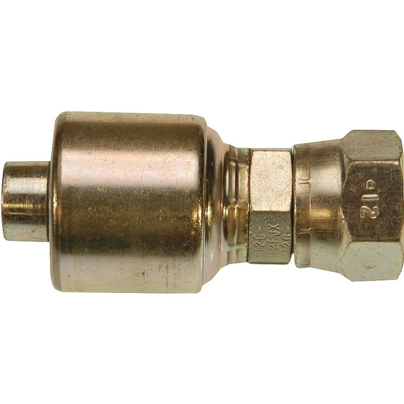 Gates MegaCrimp G25170-1616 Hose Coupling, 1 x 1-5/16 in Dia, 4.24 in, 1-5/16-12, Crimp x JIC, Straight Angle, Steel