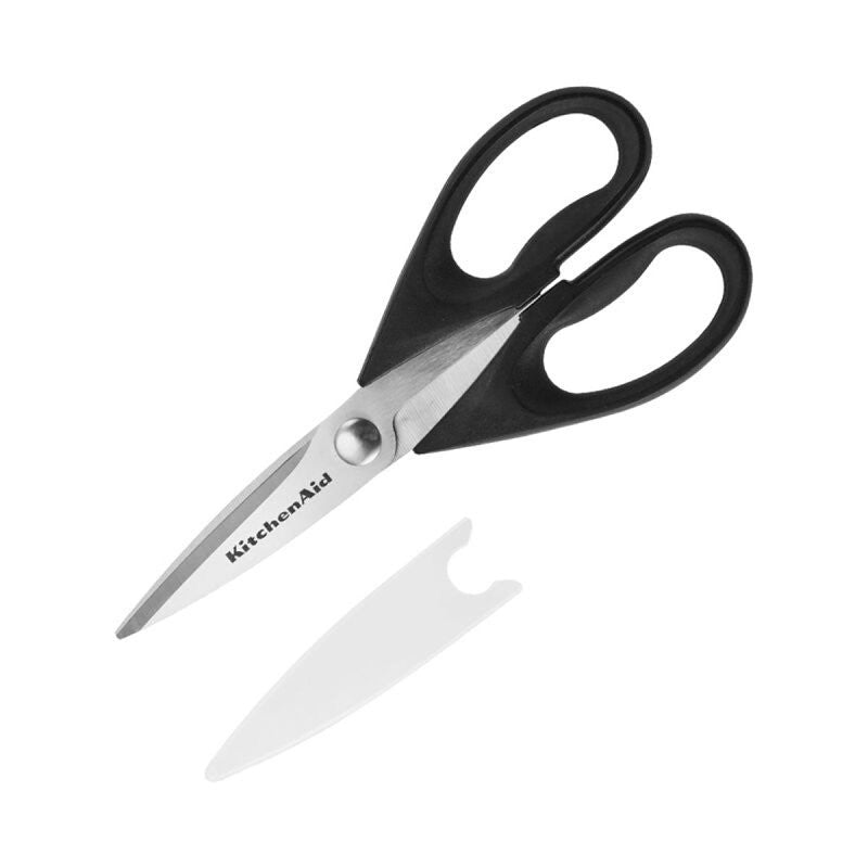KitchenAid KE351OHOBA Kitchen Shears, 4-1/2 in L Blade, Stainless Steel Blade, Plastic Handle, Black, 8-3/4 in OAL (Pack of 3)