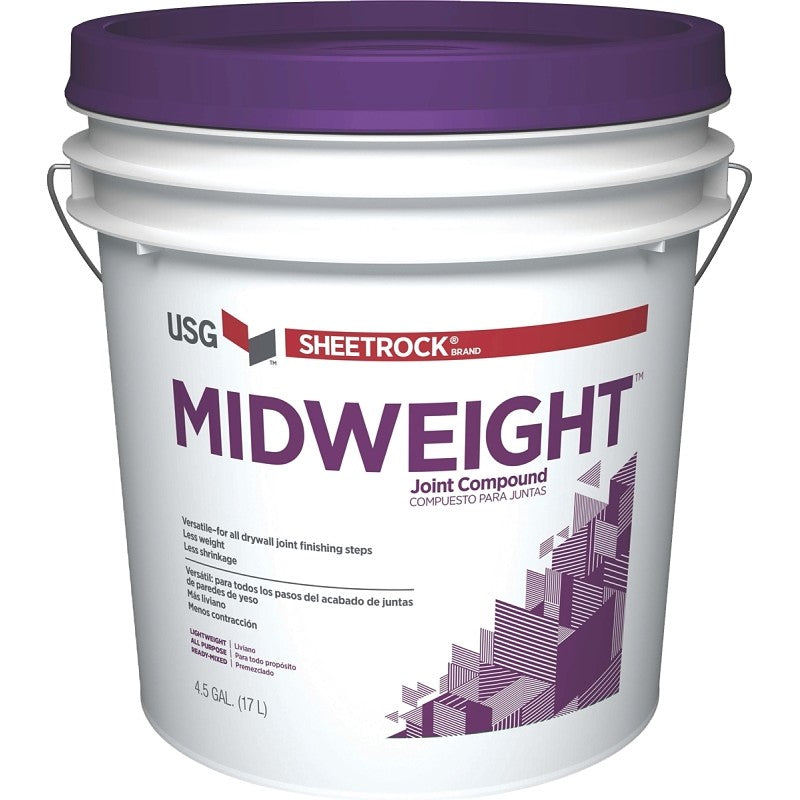 Sheetrock Midweight 380417048 Joint Compound, Paste, Off-White, 4.5 gal