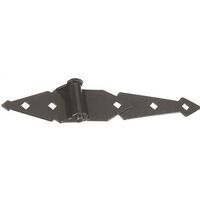 Professional Choice Heavy Duty Post Leaf Strap Hinges 8 Inch Black 2 Pack