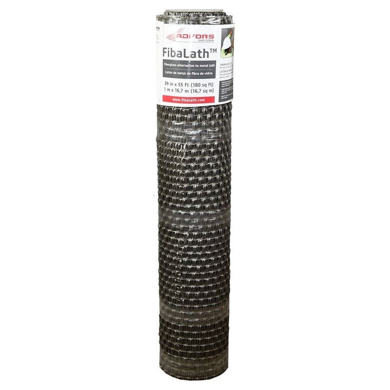 Adfors FibaLath FLX7206-A Stucco Netting, 55 ft L, 39 in W, 0.22 in Thick, Fiberglass, Gray