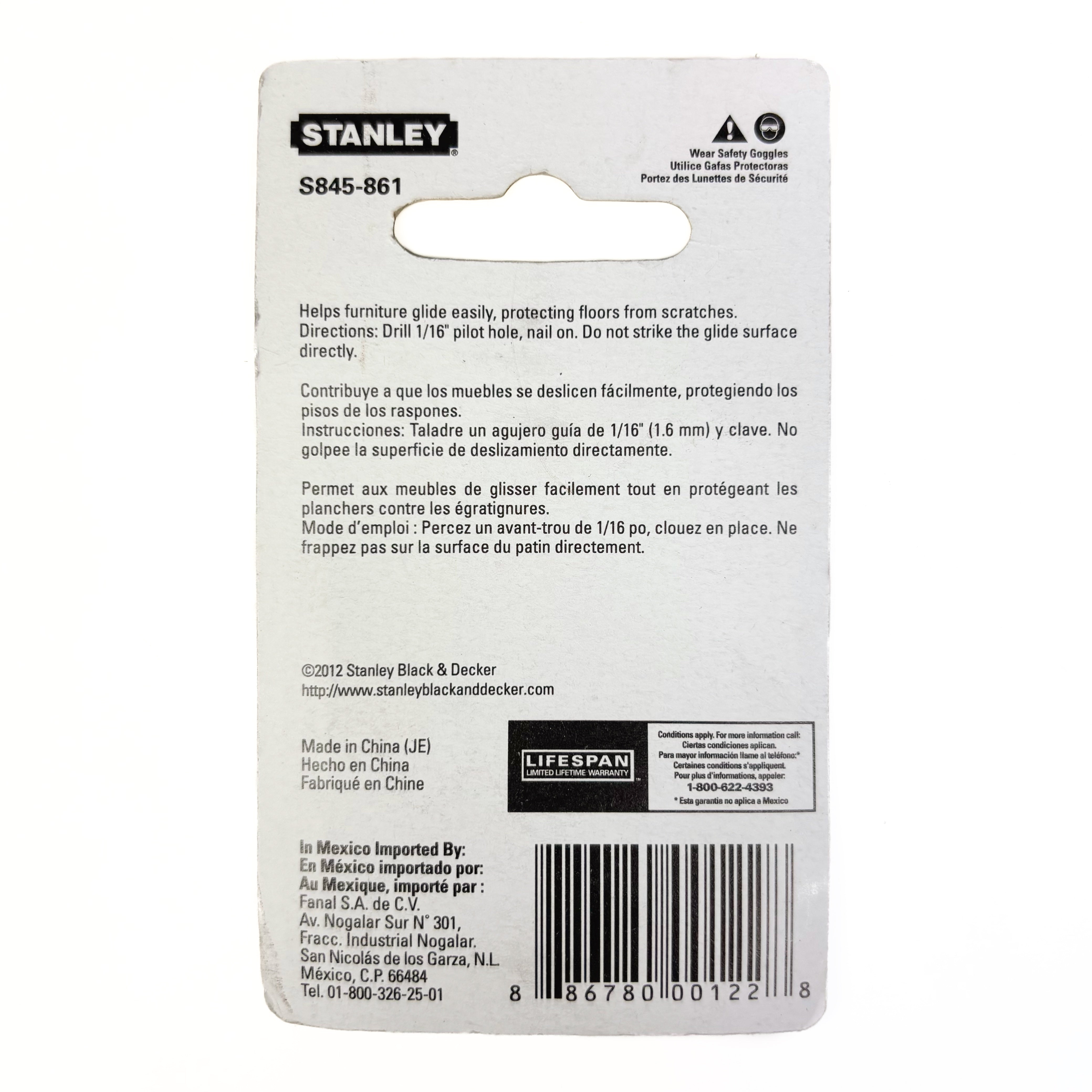 Nail On Metal Glides 7/8 Inch 4 Pack