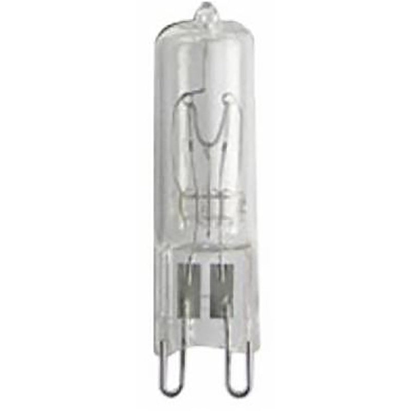 GE Edison Series 16755 Halogen Bulb, 40 W, G9 Lamp Base, T4 Lamp, White Light, 480 Lumens, 2750 K Color Temp
