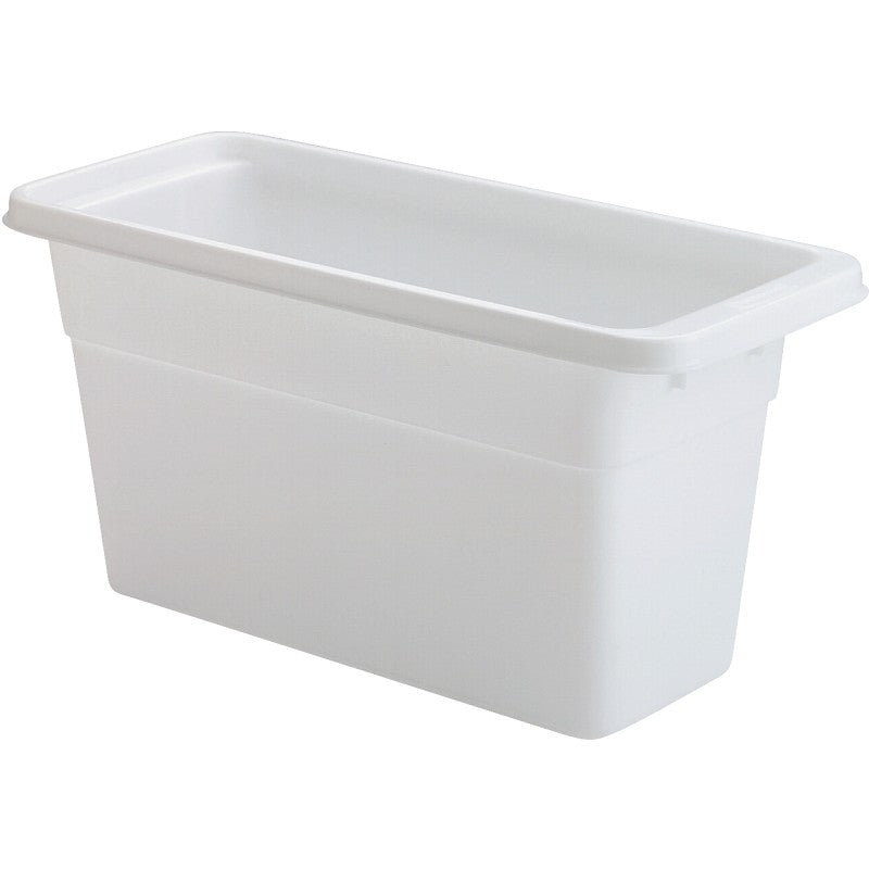 Rubbermaid 2862RDWHT Ice Cube Bin, 6-1/8 in L, 5-1/4 in W, 12-3/4 in H, Plastic, White, Dishwasher Safe: Yes
