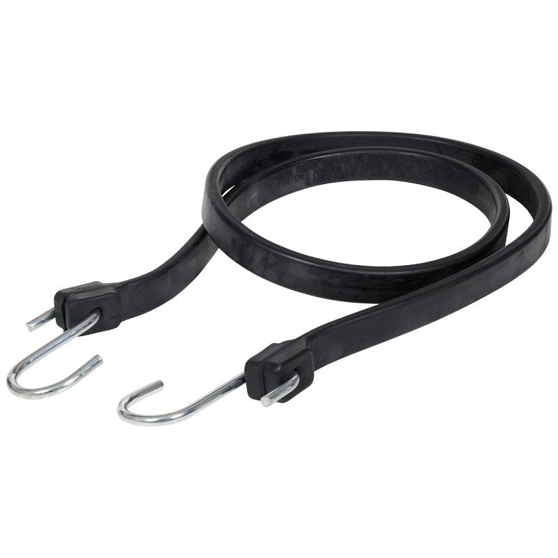 Keeper A06245Z Tarp Strap, 45 in L, EPDM, Black, S-Hook End