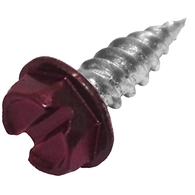 Malco HW7X1/2ZRBG Screw, 1/2-7 Thread, Single Thread, Hex, Slotted Drive