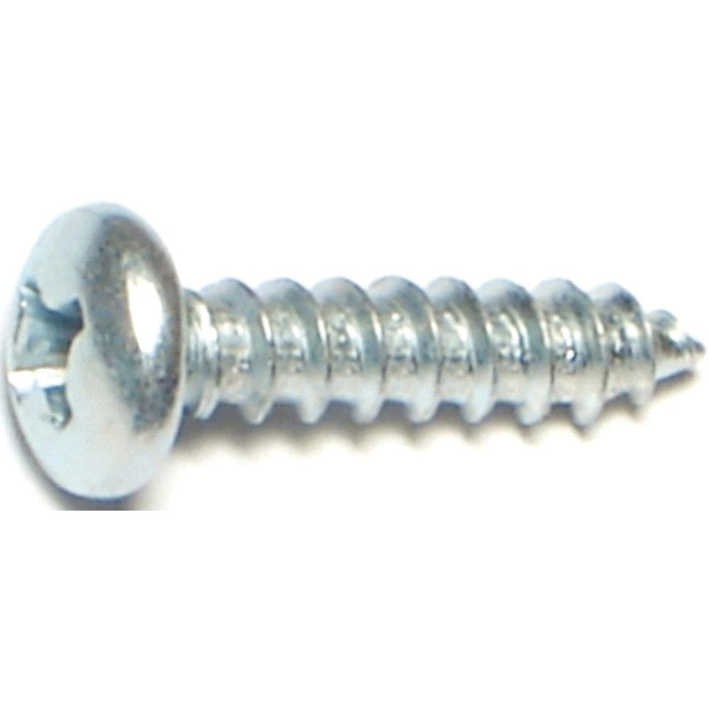 Midwest Fastener 03240 Screw, #8 Thread, Coarse Thread, Pan Head, Phillips Drive, Self-Tapping, Sharp Point, Steel, Zinc