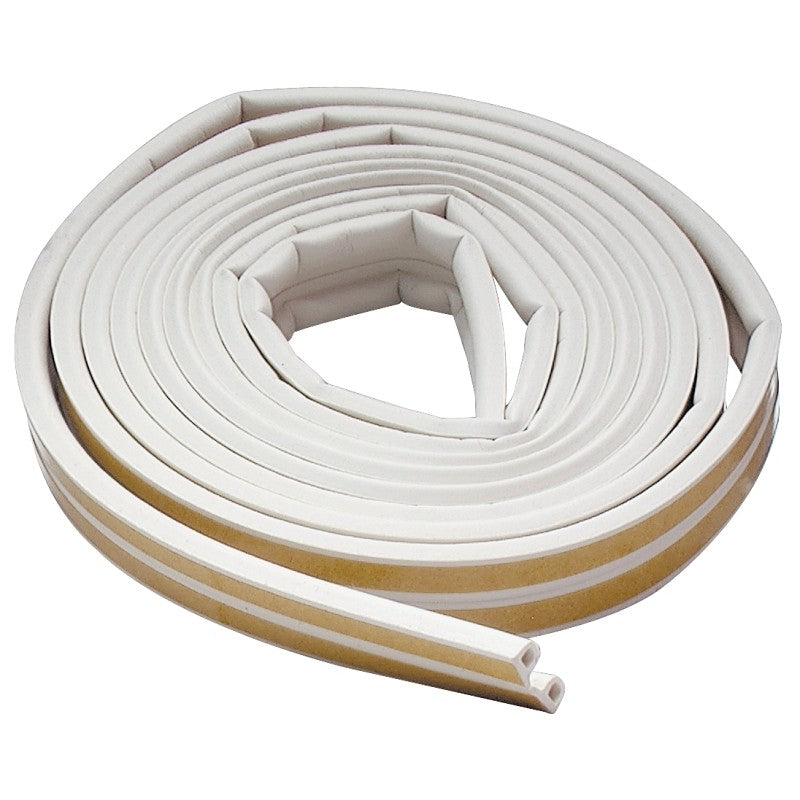 M-D 02576 Weatherstrip Tape, 3/8 in W, 17 ft L, EPDM Rubber, White