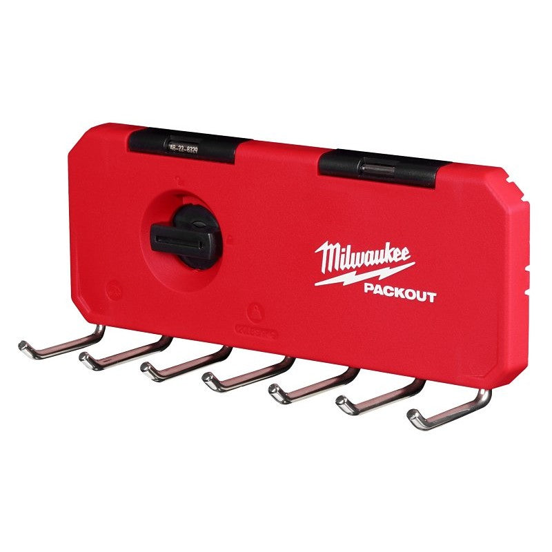 Milwaukee PACKOUT 48-22-8329 7-Hook Rack, 25 lb, 9-1/2 in W, 3-1/2 in H, 3 in L