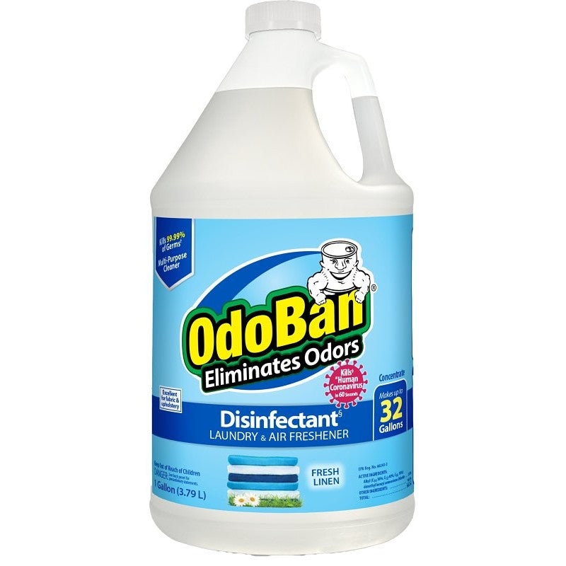 Odoban 911701-G4 Multi-Purpose Concentrate, 1 gal, Liquid, Linen Alcohol, Clear/Pale Yellow (Pack of 4)