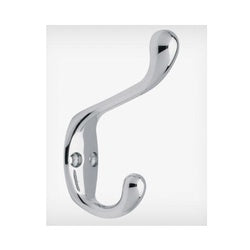 Traditional Style Coat And Hat Hook Polished Chrome Pack Of 1