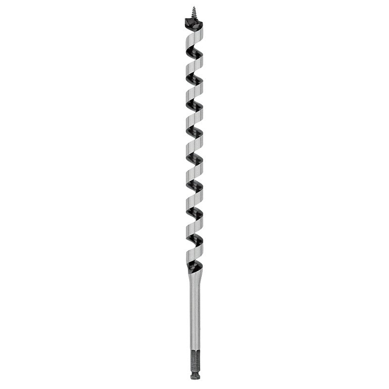 Irwin 3043011 Auger Drill Bit, 7/8 in Dia, 17 in OAL, Twist Flute, 1-Flute, 7/16 in Dia Shank