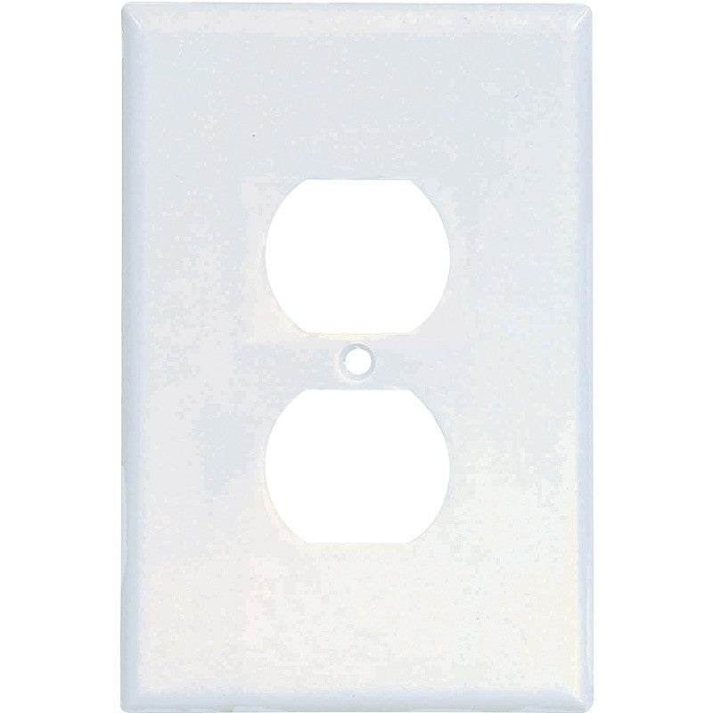 Eaton Wiring Devices 2142W-BOX Receptacle Wallplate, 5-1/4 in L, 3-1/2 in W, 1 -Gang, Thermoset, White, High-Gloss (Pack of 10)