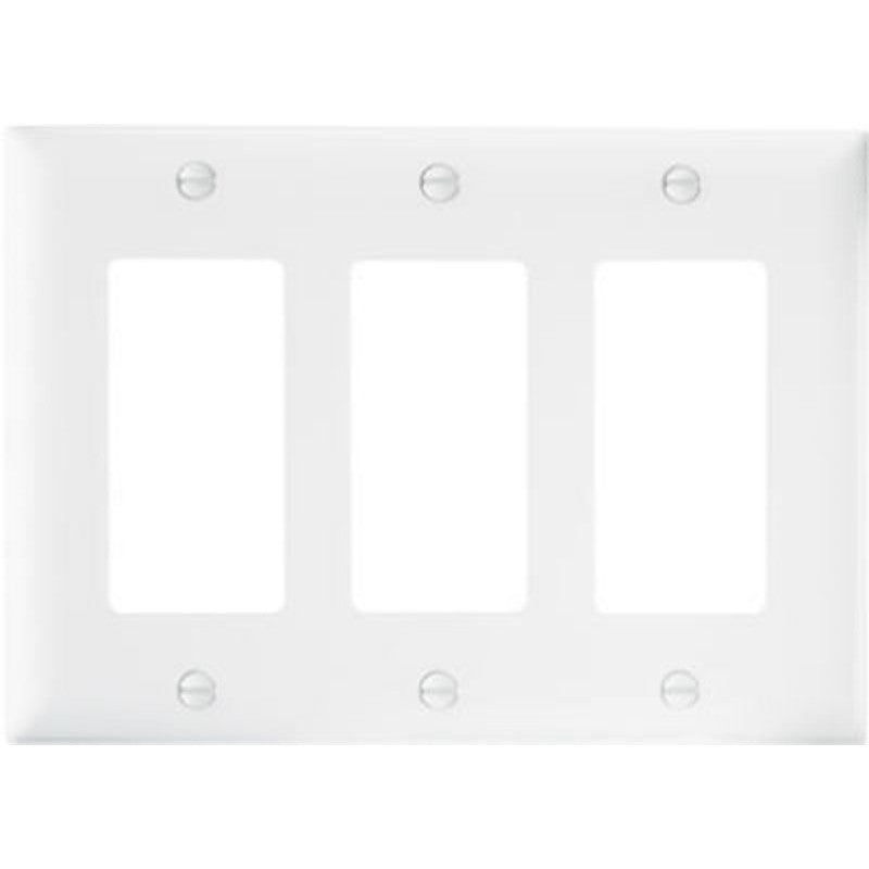 Legrand TradeMaster TP TP263WCC12 Wallplate, 4.7 in L, 3 -Gang, Nylon, White