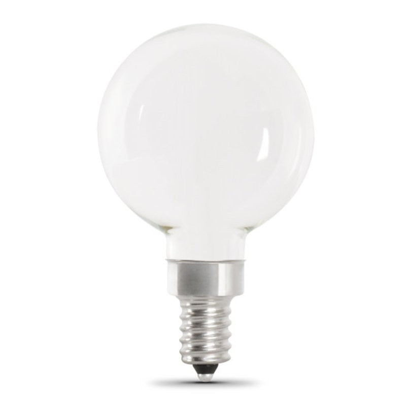 Feit Electric BPG1660W950CAFIL2 LED Light Bulb, Globe, G16 Lamp, 60 W Equivalent, E12 Lamp Base, Dimmable (Pack of 6)