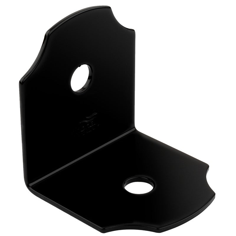 National Hardware Hartley 1218BC Series N800-001 90 deg Heavy Angle, 3 in W, 3-1/4 in D, 3 in H, Steel, Black