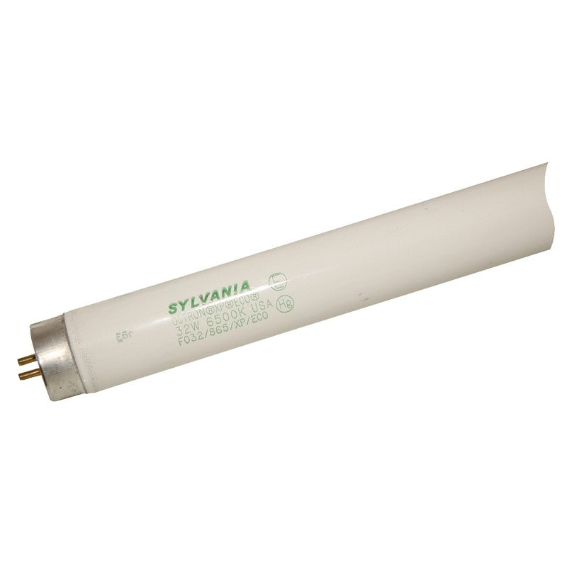 Sylvania 21720 Fluorescent Bulb, 32 W, T8 Lamp, Medium G13 Lamp Base, 2708 Lumens, 6500 K Color Temp, Stark White Light (Pack of 30)
