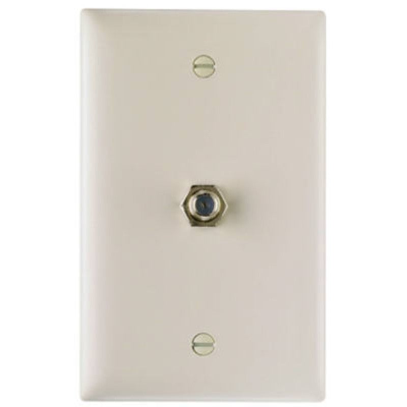 On-Q TPCATVLACC12 Wallplate and Strap, 1 -Gang, Steel, Light Almond, Nickel Plated