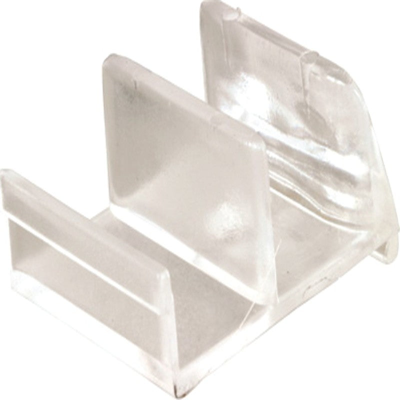 Prime-Line M 6111 Shower Door Bottom Guide, Sliding, Acrylic, Clear, For: 1/2 in Thick Panels (Pack of 6)