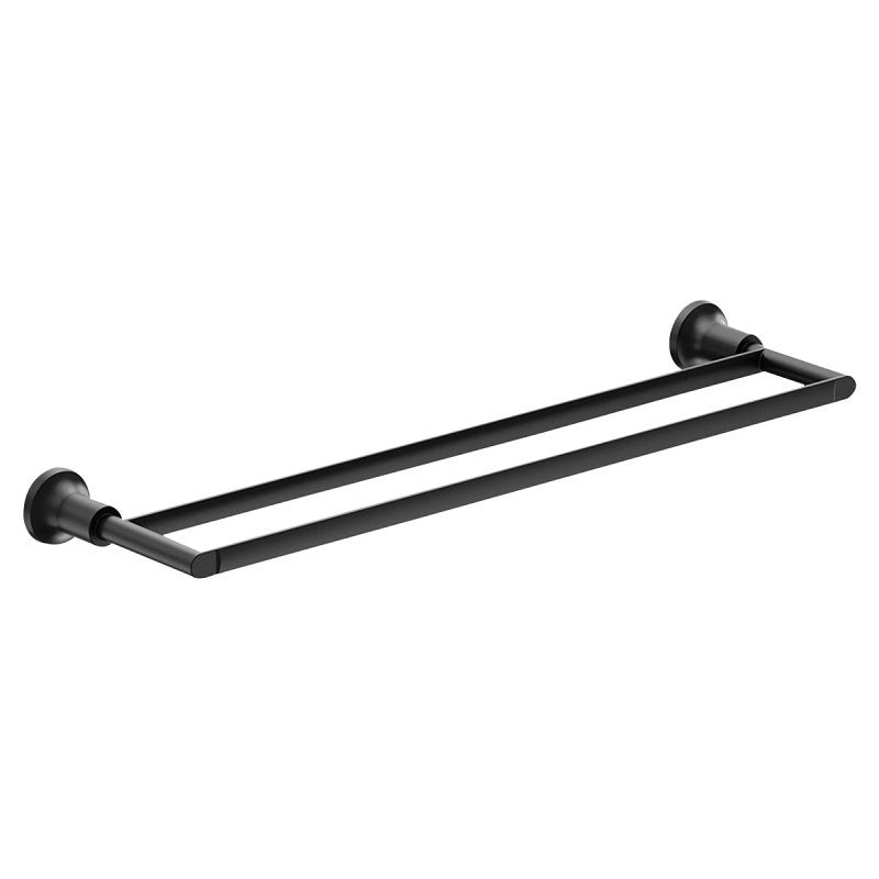 Moen Zyla Series Y1622BL Double Towel Bar, 24 in L Rod, Zinc, Matte, Wall