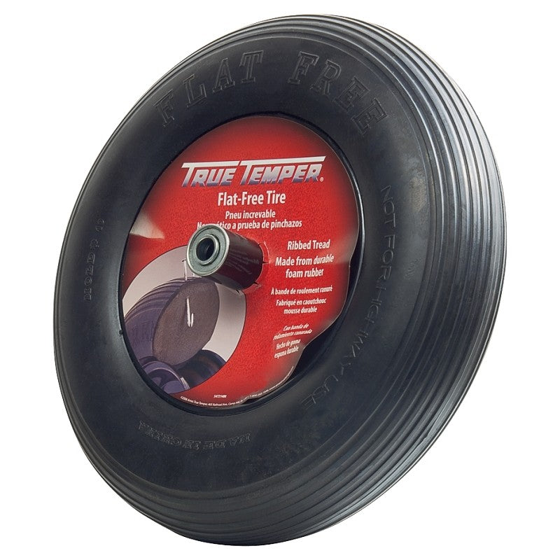 True Temper FFTCC Wheelbarrow Tire, Polyurethane Tire, 8 in Dia Hub