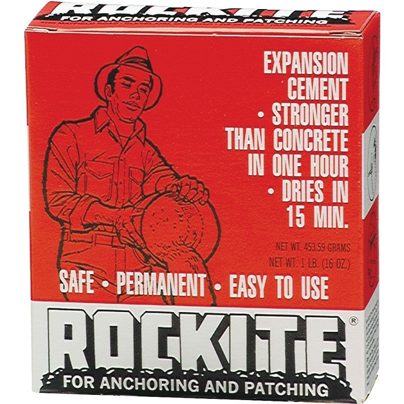 Rockite 10001 Expansion Cement, Powder, White, 1 lb Box (Pack of 12)