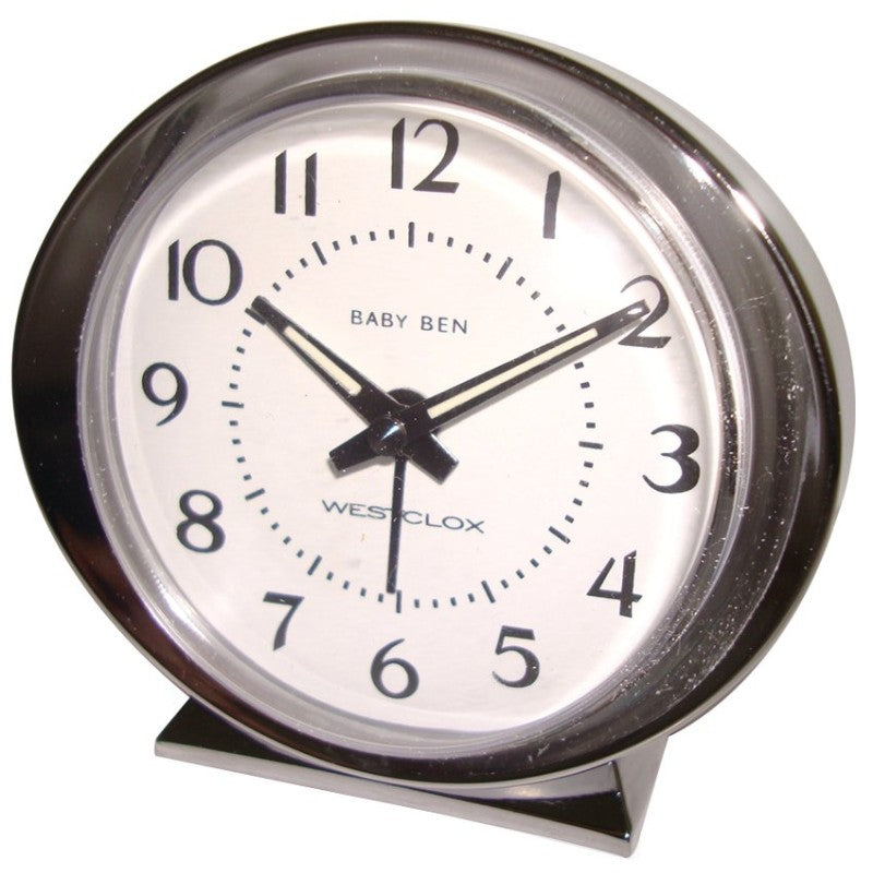 Westclox 11611QA Alarm Clock, Plastic Case, Silver Case