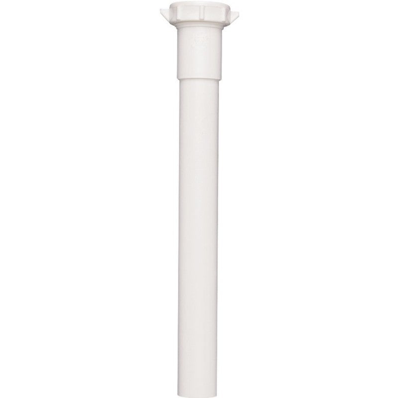 Plumb Pak PP42-8W Pipe Extension Tube, 1-1/4 in, 8 in L, Slip-Joint, Plastic, White